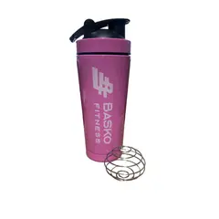 BASKO FITNESS - Shaker Acero Inoxidable ROSADO