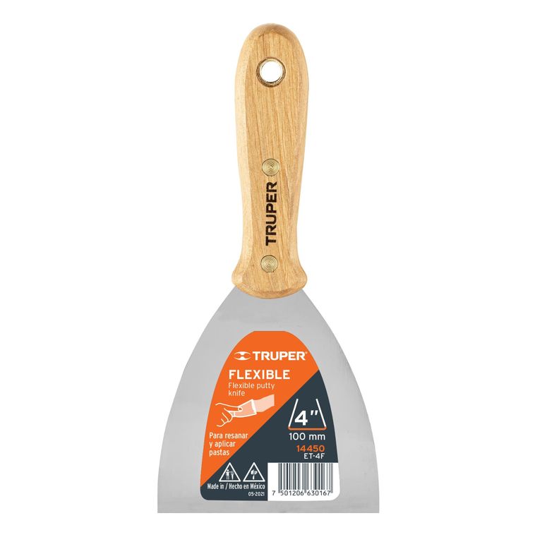 Espátula Flexible 4' Mango De Madera ET-4F 14450 | Sodimac Chile