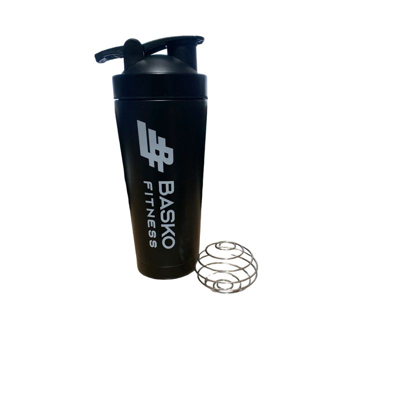BASKO FITNESS - Shaker Acero Inoxidable NEGRO
