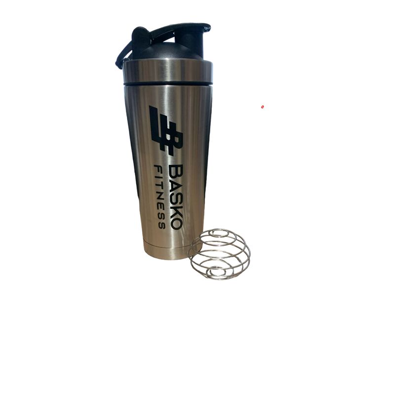 BASKO FITNESS - Shaker Acero Inoxidable PLATA