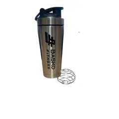 BASKO FITNESS - Shaker Acero Inoxidable PLATA