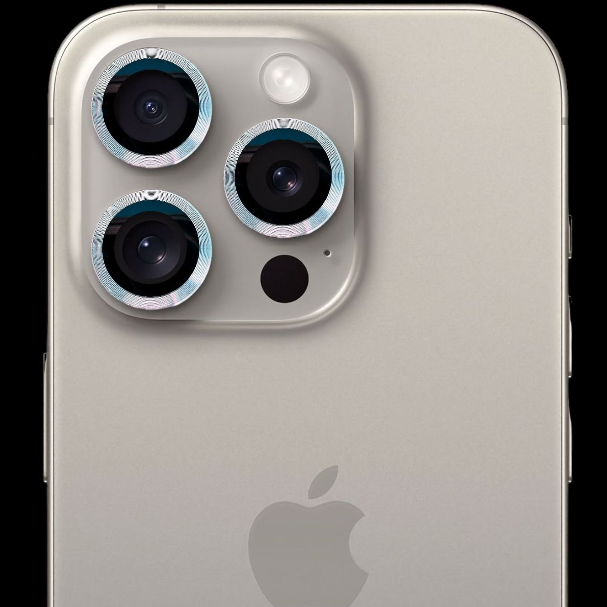 GENERICO - Protector de cámara modelo Metalizado iPhone 15pro-15promax Plateado