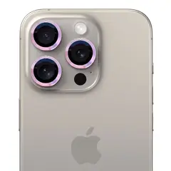 GENERICO - Protector de cámara modelo Metalizado iPhone 12promax-13mini-13 Rosa