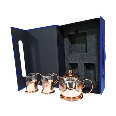 Perfect Class Set Tetera + 2 Tazas De Té Cobrizado -