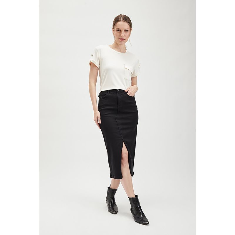 ASH - Falda Larga Negro Mujer Ash