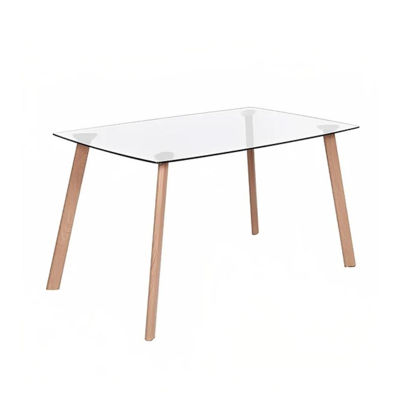 GENERICO - Mesa Vidrio Templado Rectangular Nordica 140x90x75