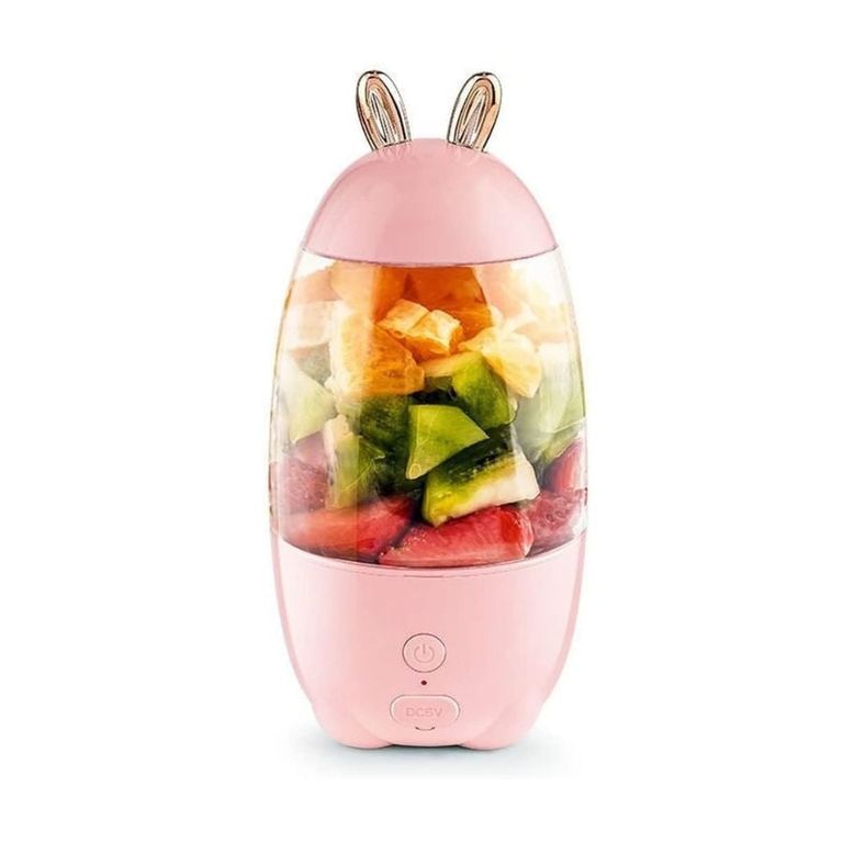 Mini Licuadora 400ml Mezclador Portatil Usb Recargable Rosa