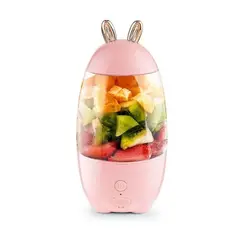 GENERICO - Mini Licuadora 400ml Mezclador Portatil Usb Recargable Rosa