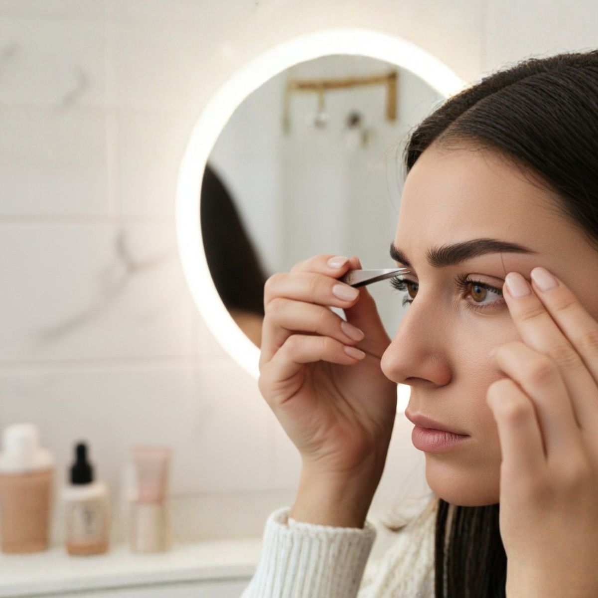 IRVING BARBER COMPANY - Set 2 pinzas acero inoxidable punta biselada y aguja IBC