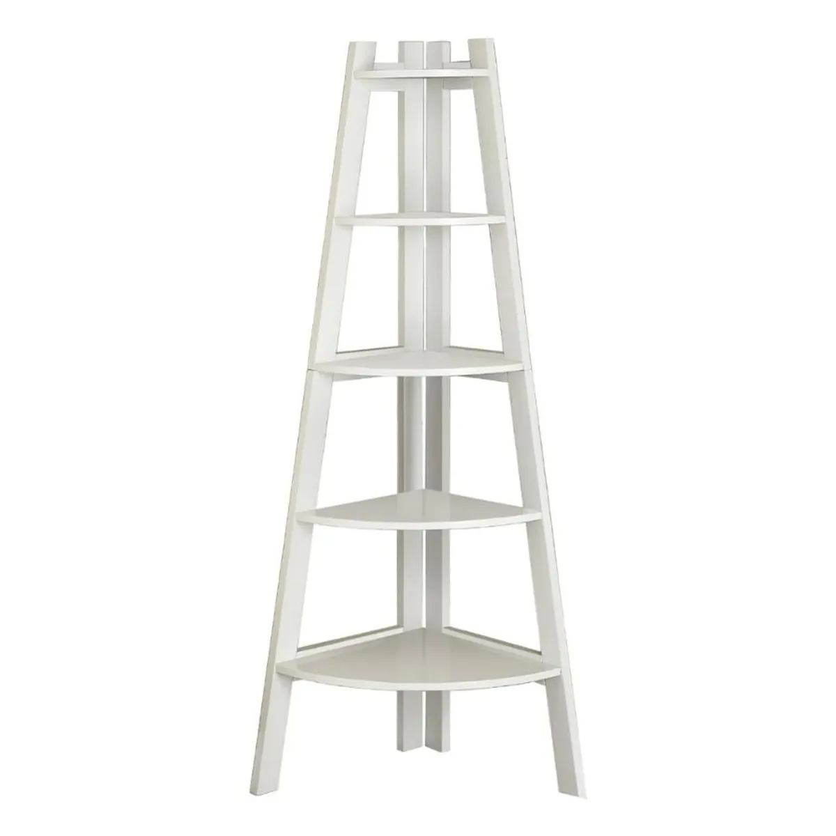 GENERICO - Organizador Esquinero Estante Librero 5 Niveles Blanco 120X39