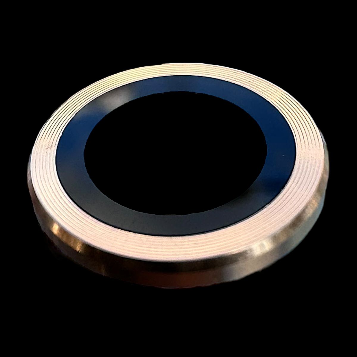 GENERICO - Protector de cámara modelo Metalizado iPhone 12-12mini-12pro Dorado