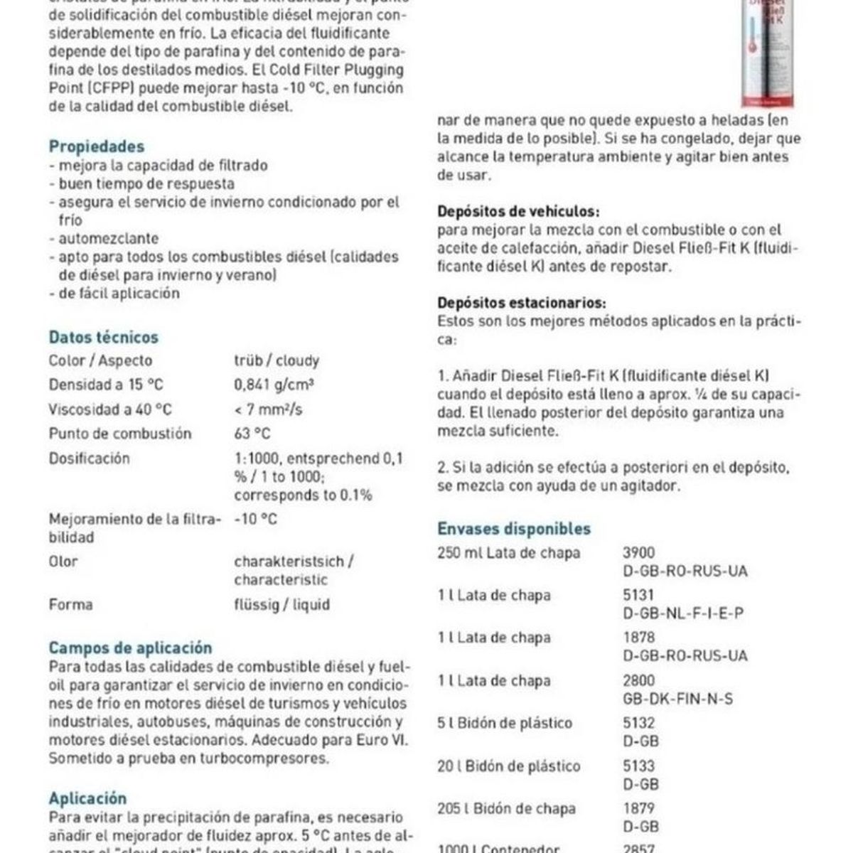 LIQUI MOLY - Aditivo Anticongelante Para Petroleo diesel Liqui Moly 1lt