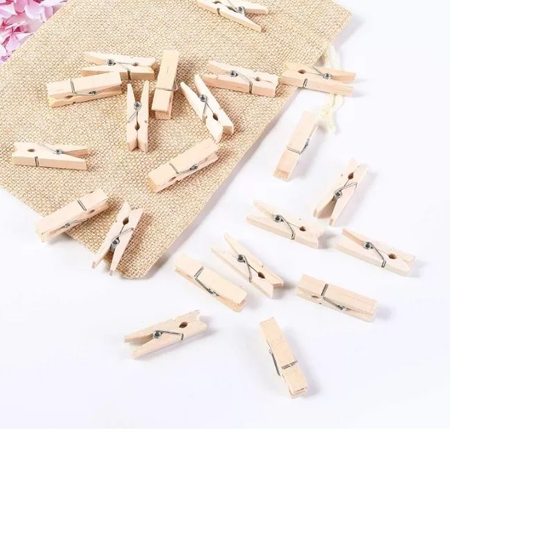 GENERICO - 20 Mini Pinzas De Madera, 2,5cm
