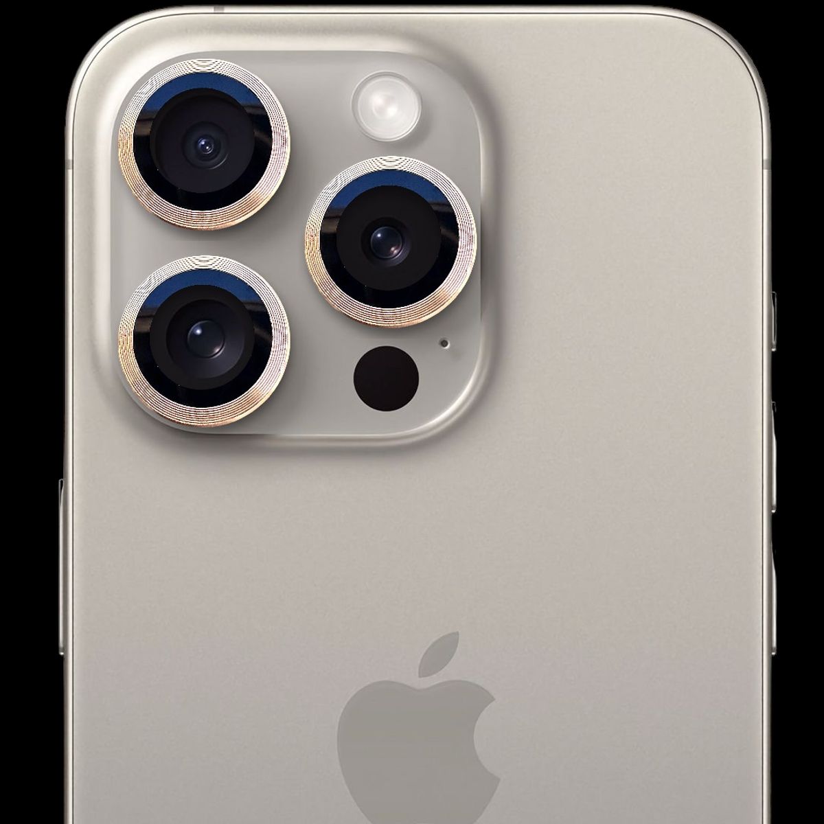 GENERICO - Protector de cámara modelo Metalizado iPhone 13pro-13promax Dorado