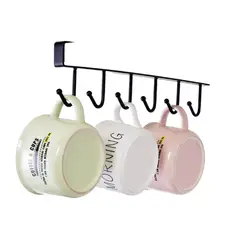 GENERICO - Colgador de tazas porta utensilios cocina sencillo 6 ganchos