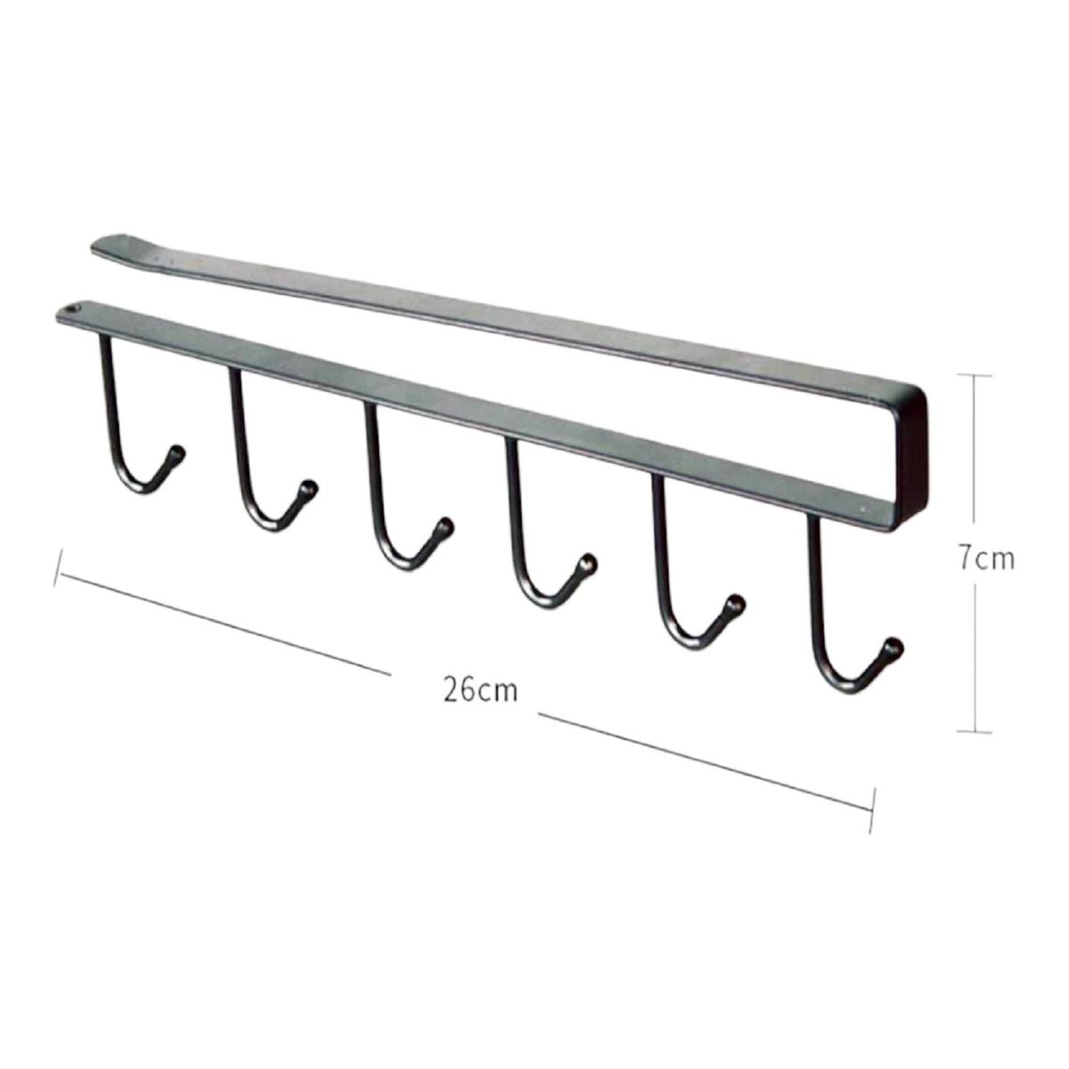 GENERICO - colgador de tazas porta utensilios cocina sencillo 6 ganchos