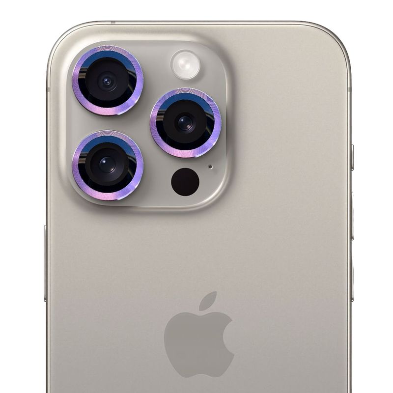 GENERICO - Protector de cámara modelo Metalizado iPhone 12promax-13mini-13 Morado