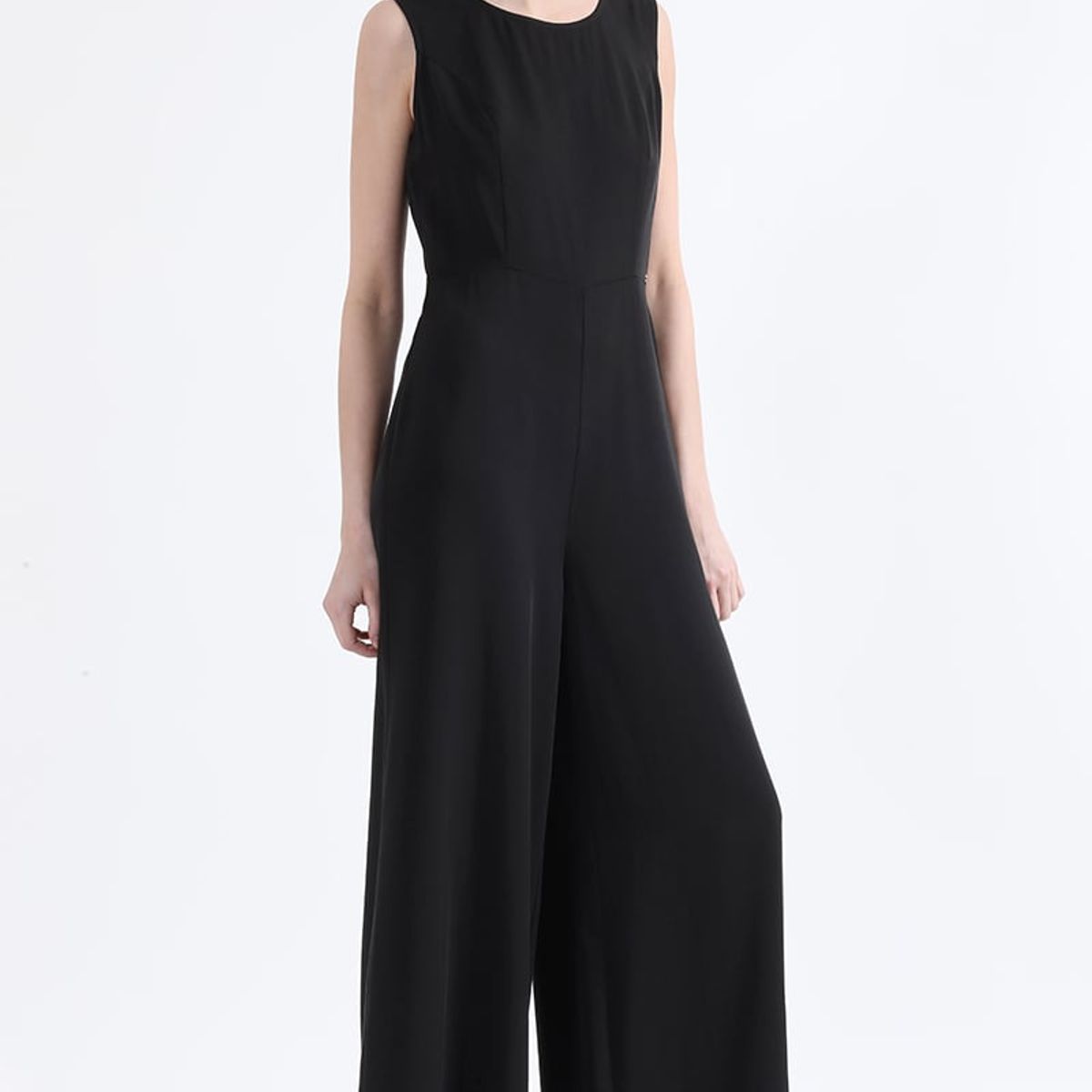 LIOLA - Enterito Recto, Espalda Escote Fantasia, Negro Liola