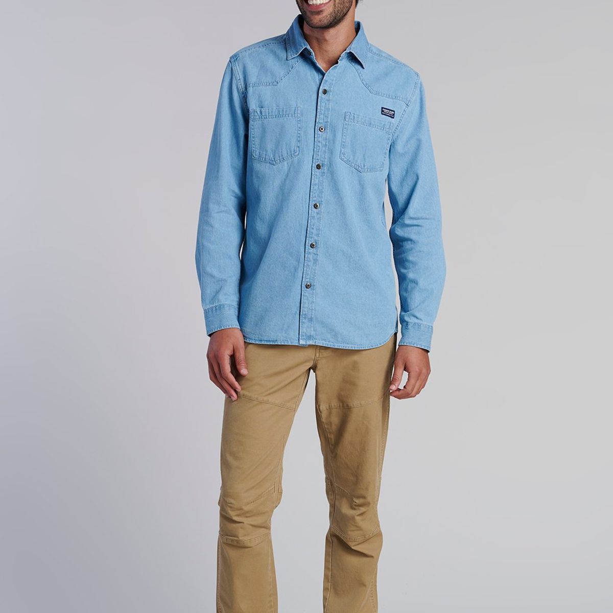 FEROUCH - Camisa Mezclilla Florida Fj Azul Ferouch