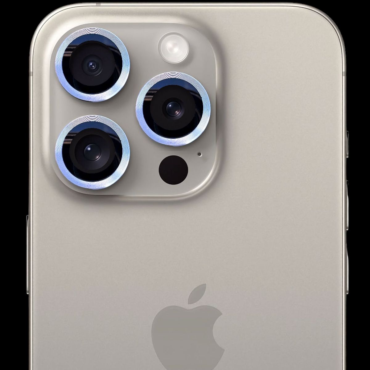 GENERICO - Protector de cámara modelo Metalizado iPhone 15pro-15promax AzulSierra