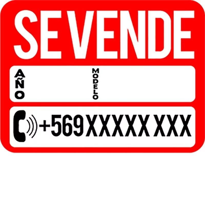 GENERICO - Sticker Se Vende Año Y Modelo 30x20cm auto