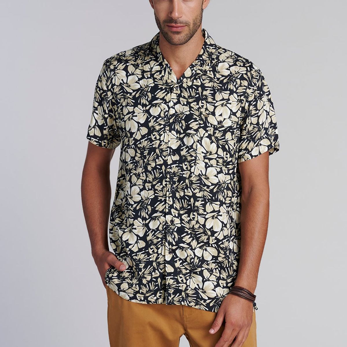 FEROUCH - Camisa Estampada Irving Fj Negro Ferouch