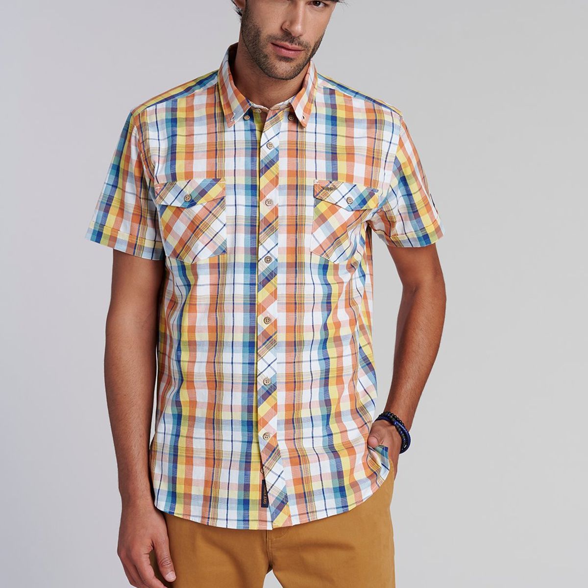 FEROUCH - Camisa Checkered  Toronto Fj Amarillo Ferouch