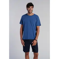 FEROUCH - Polera Bolsillo Boston Azul
