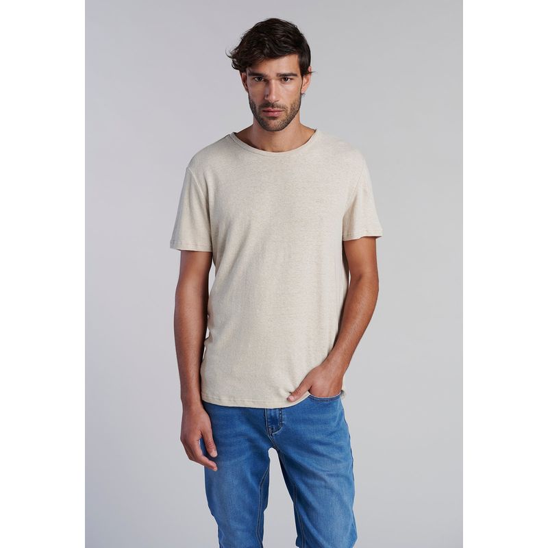 FEROUCH - Polera Lino Albany Beige Ferouch