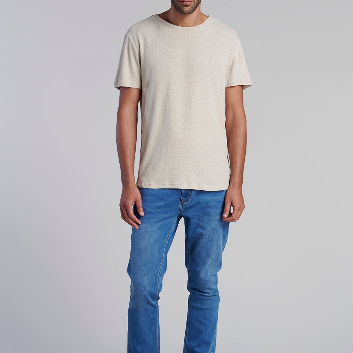 FEROUCH - Polera Lino Albany Beige Ferouch