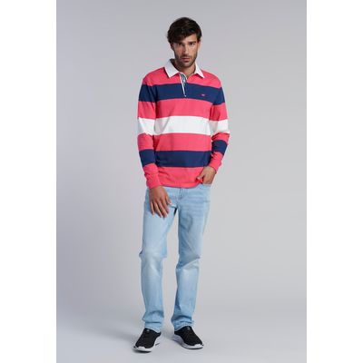 Imagen 2 del producto Polera Rugby Rayas Newark Rojo