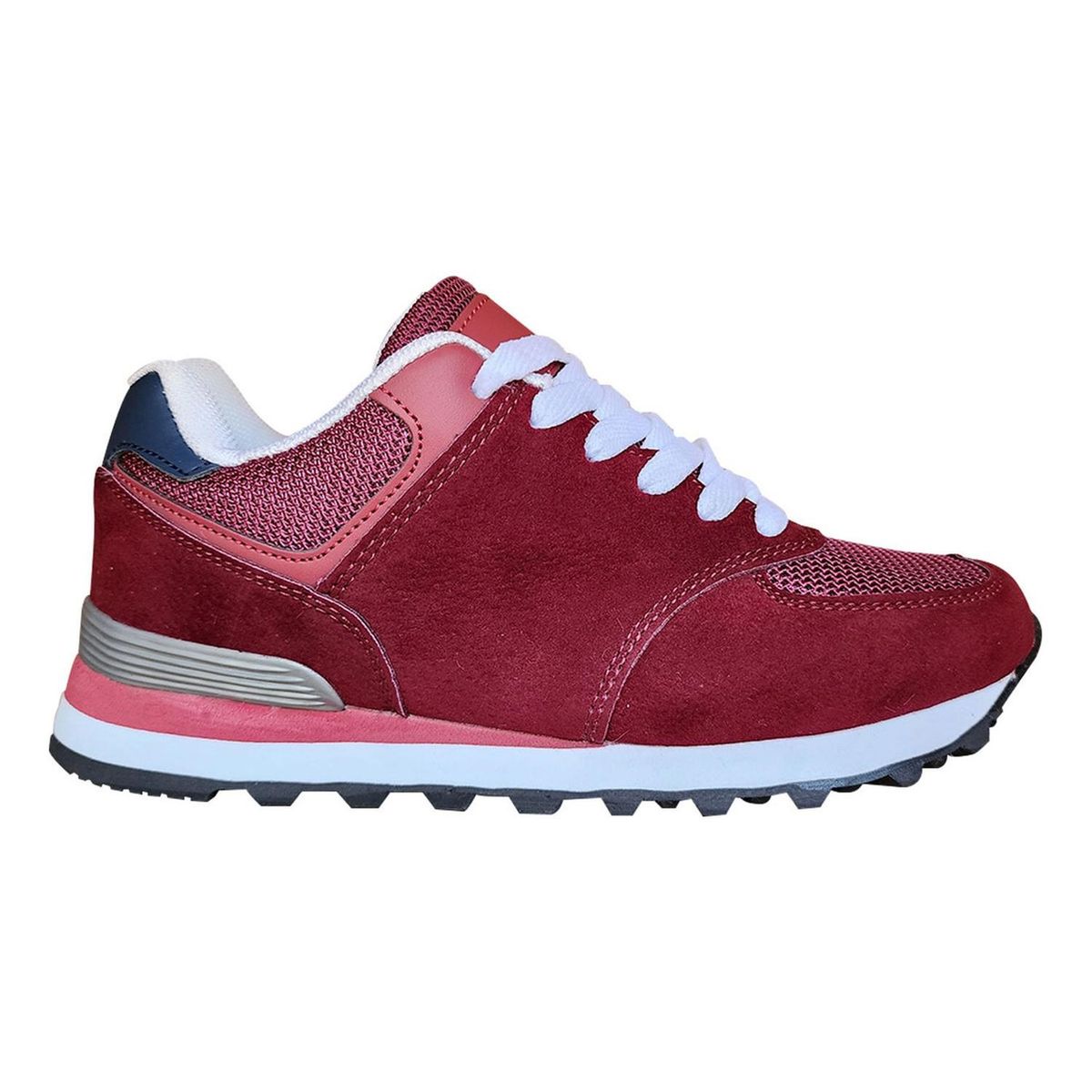 GENERICO - Zapatilla Deportiva Casual Toda Ocasion Burdeo 7455