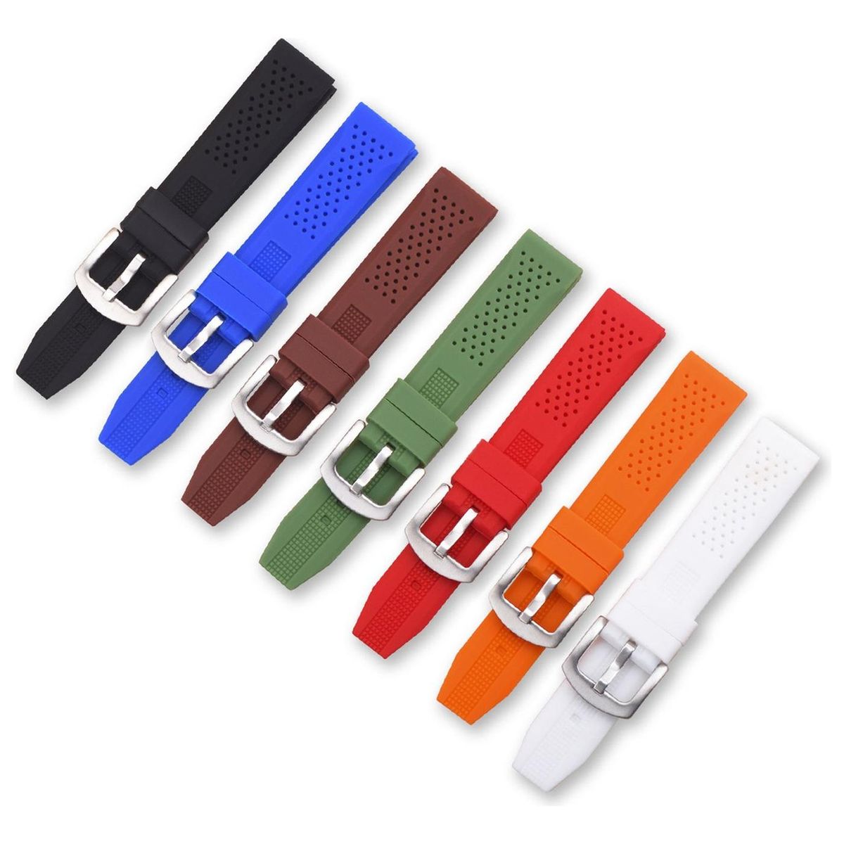 GENERICO - Correa Reloj Caucho Tq Colores 16mm 18mm 20mm 22mm 24mm