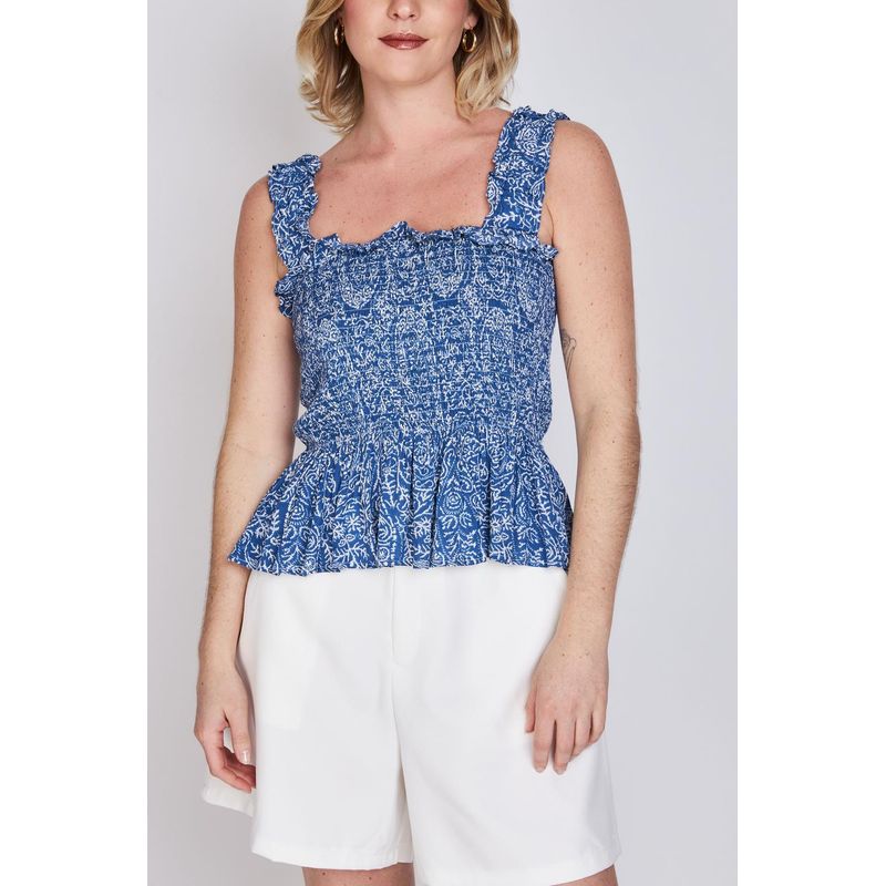 ECLIPSE - Blusa Panal de Abeja Magui Azul Eclipse ECLIPSE