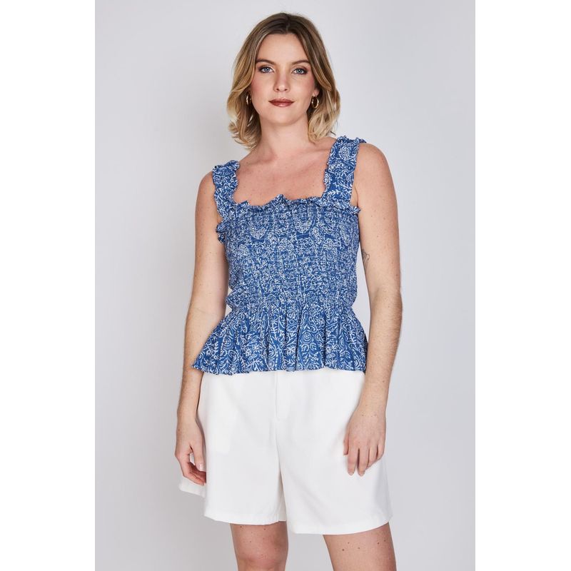 ECLIPSE - Blusa Panal de Abeja Magui Azul Eclipse ECLIPSE