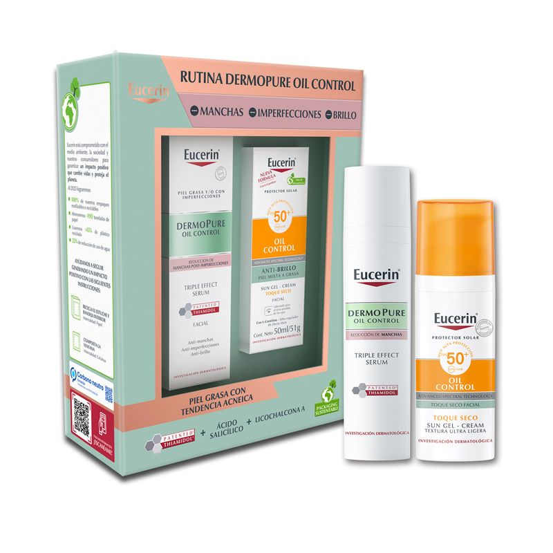 EUCERIN - Pack Rutina Dermopure Oil Control Piel Grasa + Tend Acnéica