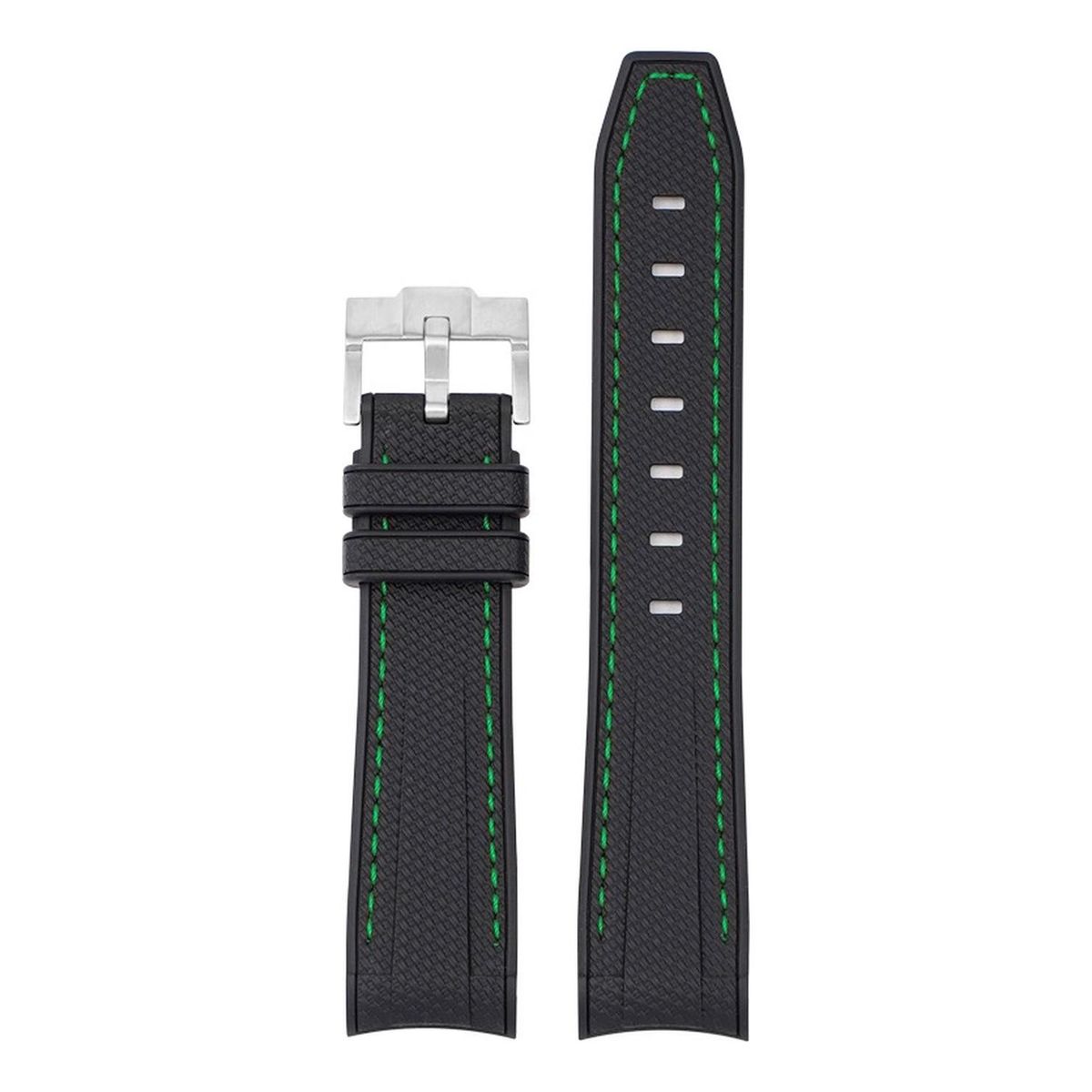 GENERICO - Correa Reloj Caucho Curvo Moonswatch O Similares 20mm 22mm