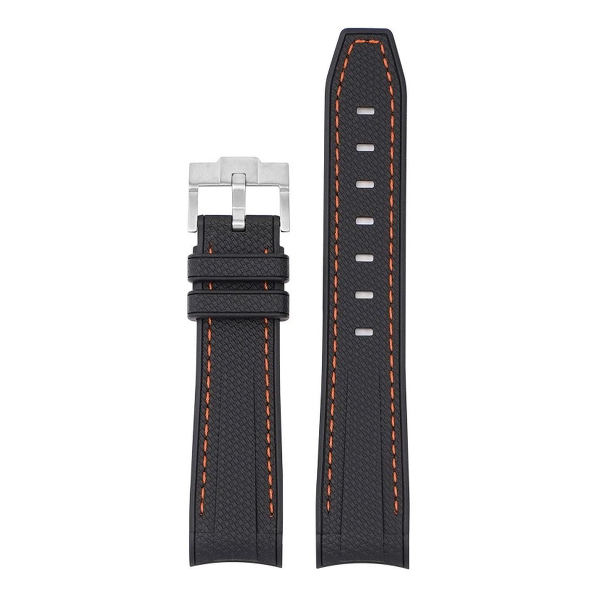 GENERICO - Correa Reloj Caucho Curvo Moonswatch O Similares 20mm 22mm