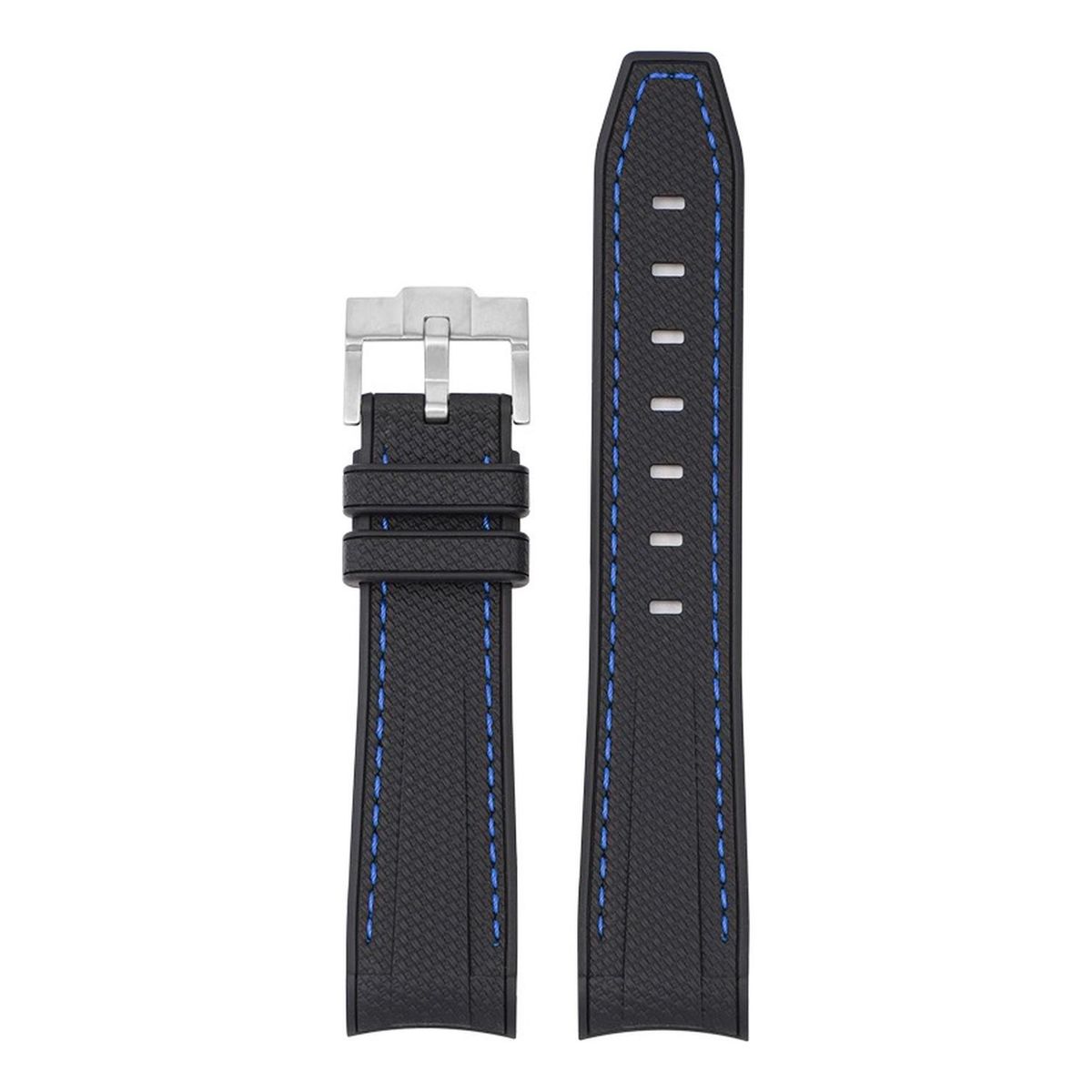GENERICO - Correa Reloj Caucho Curvo Moonswatch O Similares 20mm 22mm