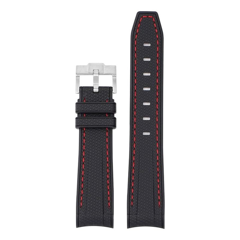 GENERICO - Correa Reloj Caucho Curvo Moonswatch O Similares 20mm 22mm