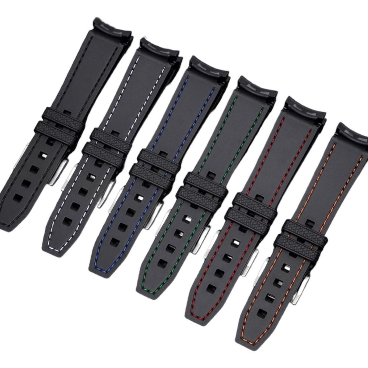 GENERICO - Correa Reloj Caucho Curvo Moonswatch O Similares 20mm 22mm