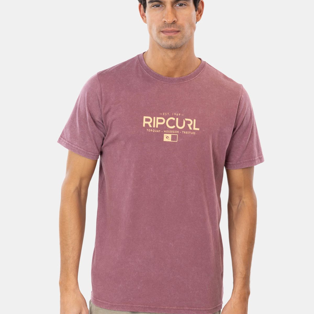 RIP CURL - Polera M/C Coral  Wetsuit Mfg Co. Tee Burdeo Hombre Rip Curl