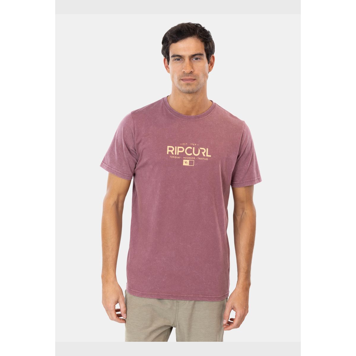 RIP CURL - Polera M/C Coral  Wetsuit Mfg Co. Tee Burdeo Hombre Rip Curl