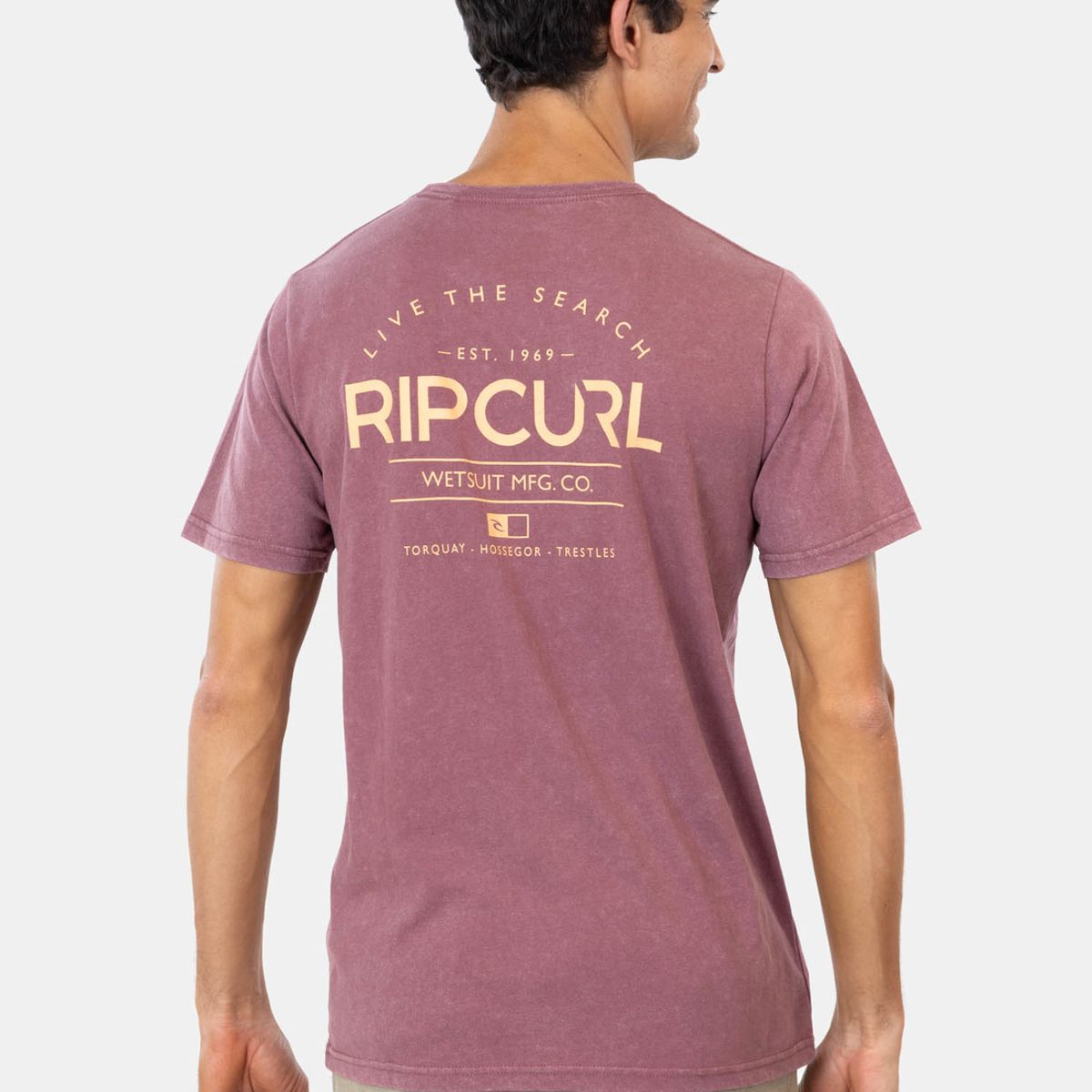 RIP CURL - Polera M/C Coral  Wetsuit Mfg Co. Tee Burdeo Hombre Rip Curl