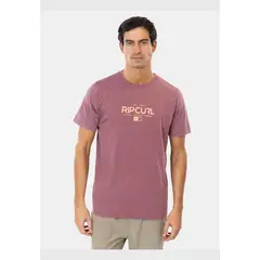 RIP CURL - Polera M/C Coral Wetsuit Mfg Co. Tee Burdeo Hombre