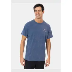 RIP CURL - Polera M/C Wave Old Rc Oval Tee Azul Hombre