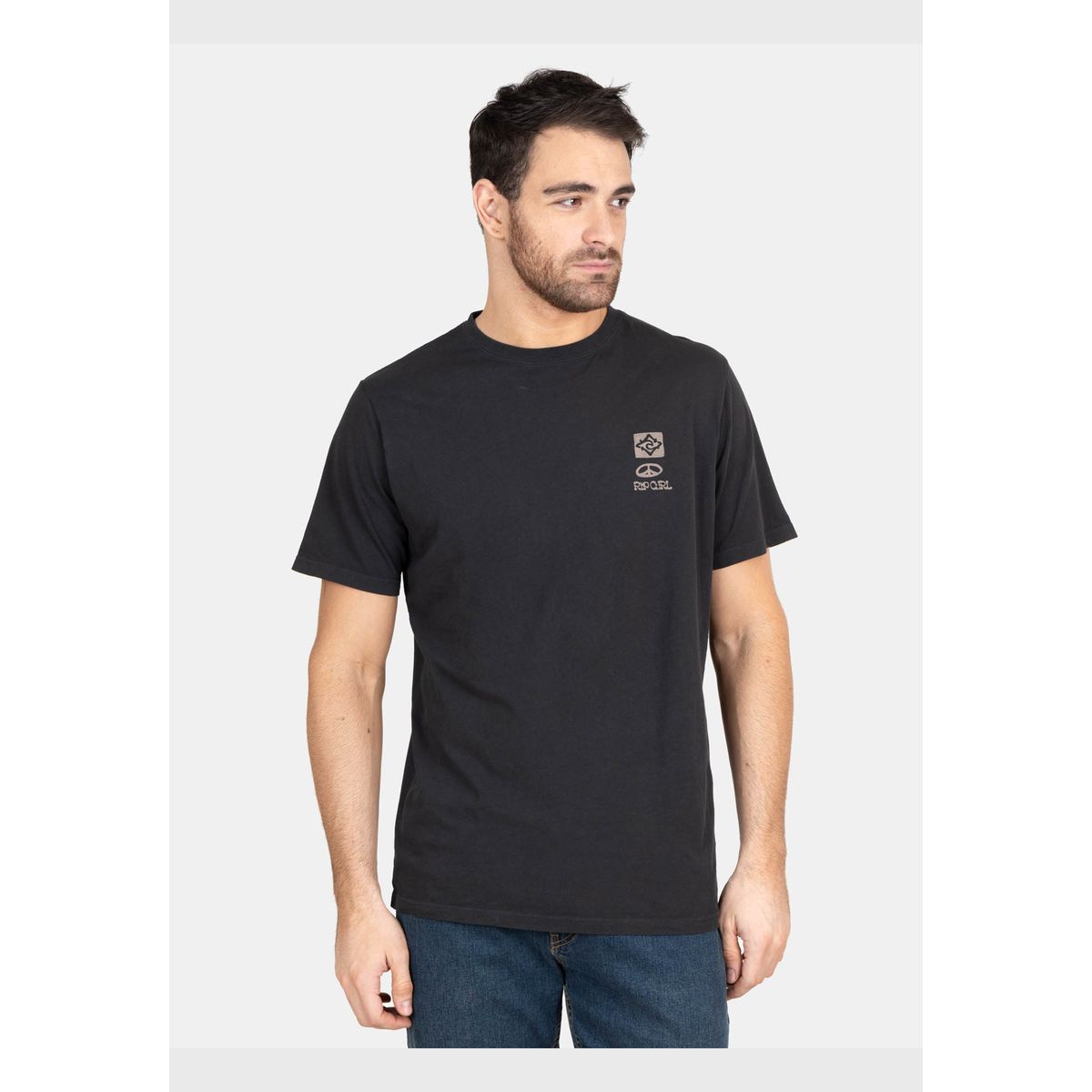 RIP CURL - Polera M/C Ocean The Search  Negro  Hombre Rip Curl