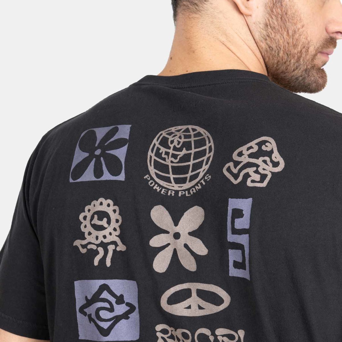 RIP CURL - Polera M/C Ocean The Search  Negro  Hombre Rip Curl