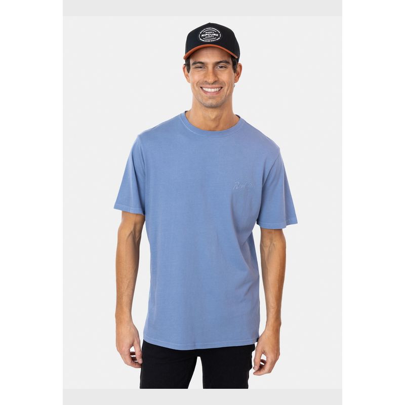 RIP CURL - Polera M/C Retro 69 Ss  Azul Hombre Rip Curl