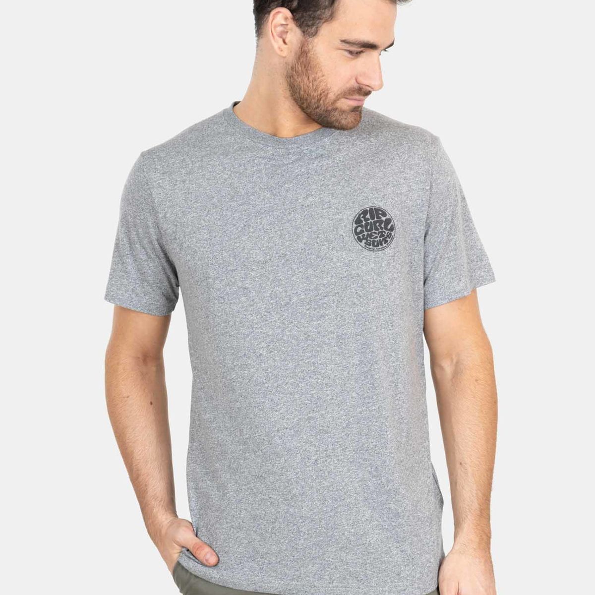 RIP CURL - Polera M/C  Re Wetsuit Ss Gris Hombre Rip Curl
